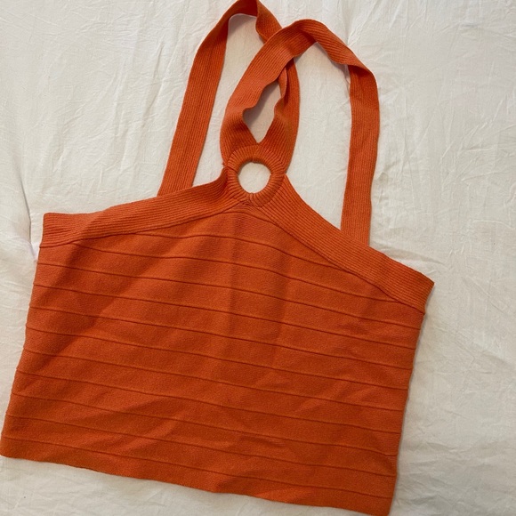 Princess Polly Tops - Princess Polly Orange Halter Top